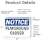 Signmission Playground Closed, 5 in W x Rectangle, Vinyl Decal OS-2PACK-NS-D-35-L-17319 - alternate 6